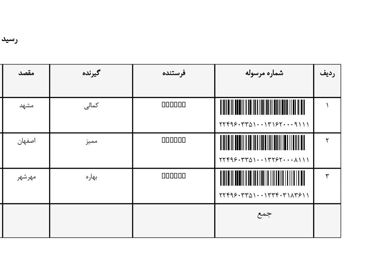 کد رهگیری ۱۵ اسفند
