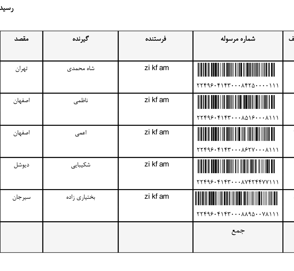 کد رهگیری ۱۹ مرداد