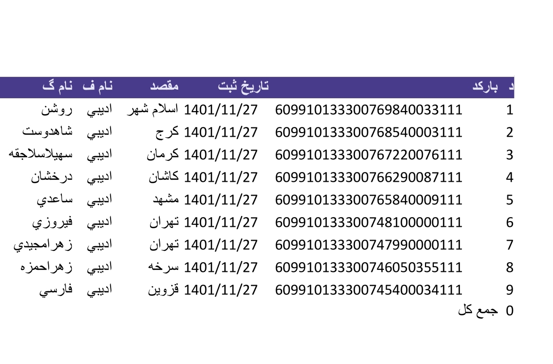 کد رهگیری 27بهمن