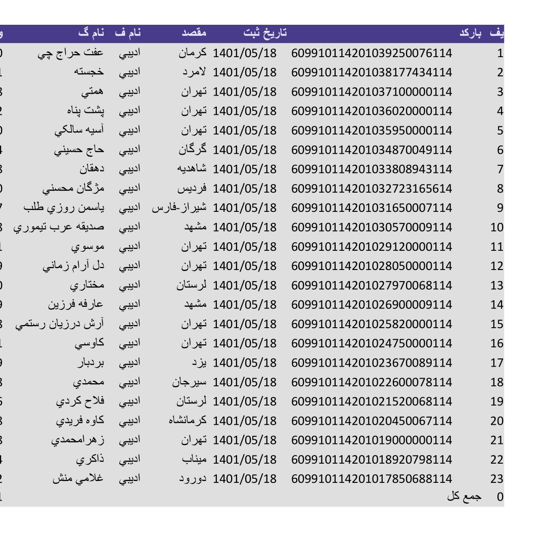 کد رهگیری ۱۸مرداد...
