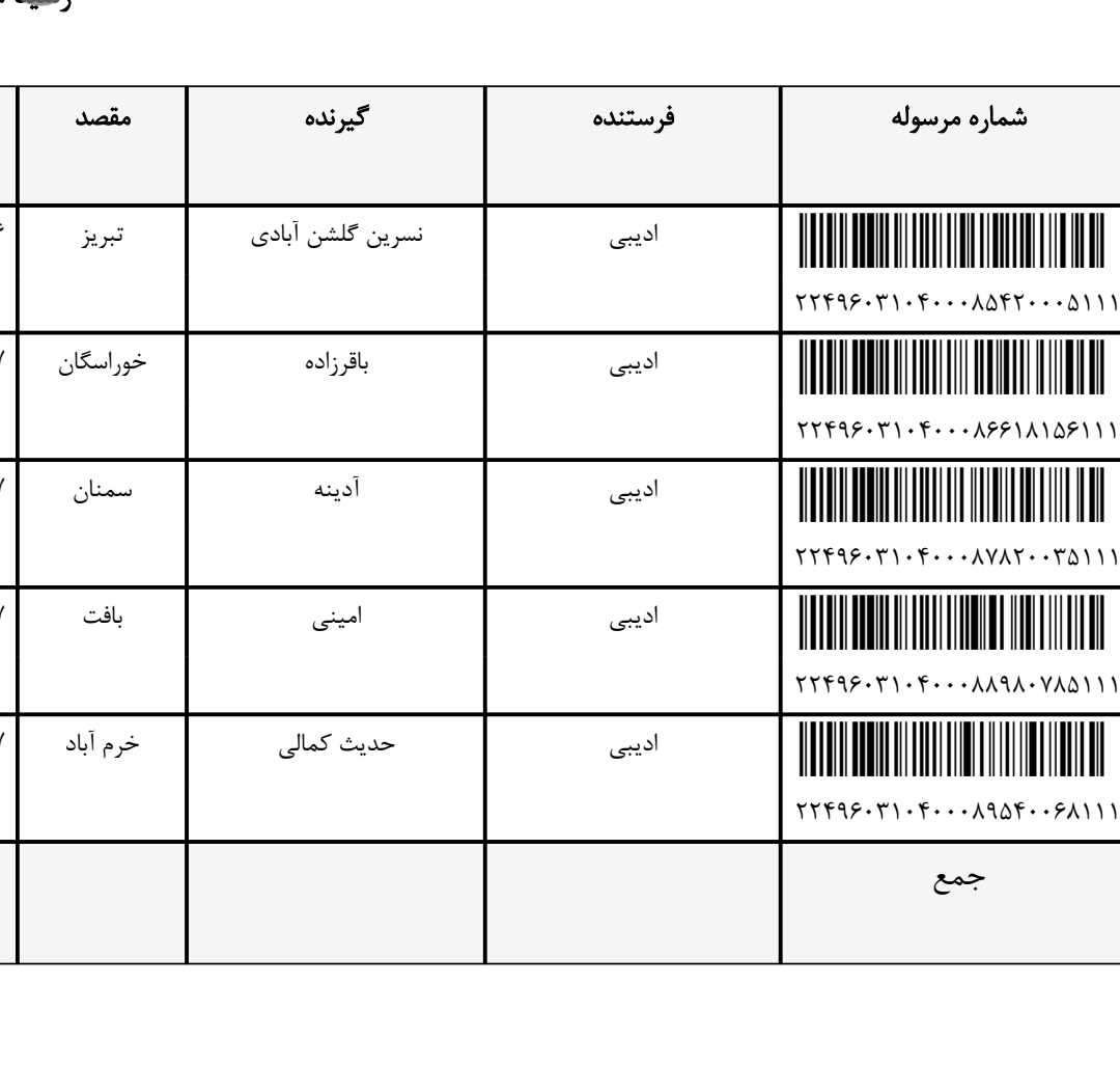 کد رهگیری ۱۲تیر