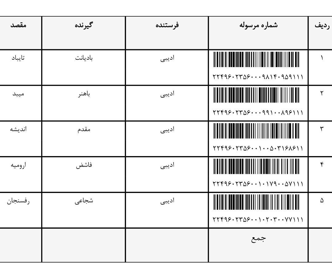 کد رهگیری ۱۹ اسفند