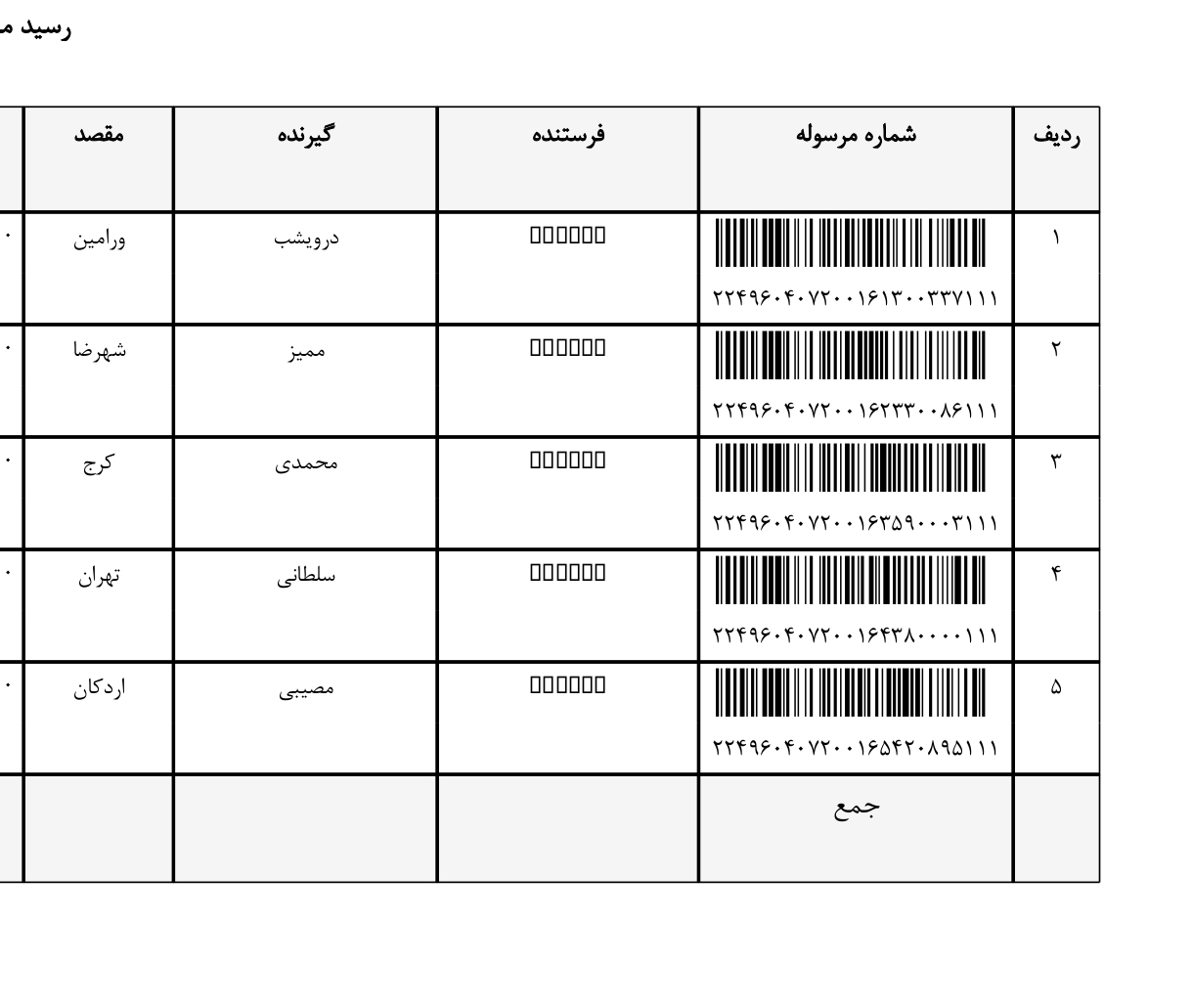 کد رهگیری 10خرداد