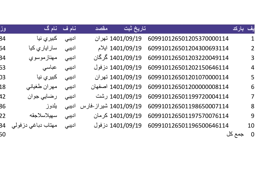 کد رهگیری ۱۹اذر