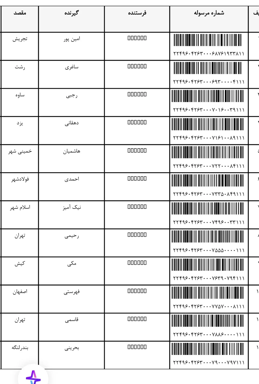 کد رهگیری ۱۸ اذر