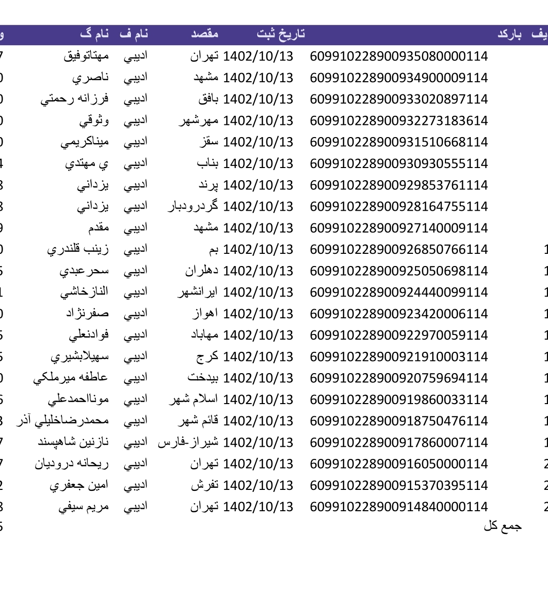 ارسال ۱۳ دی(روی عکس ضربه بزنید باز بشه)