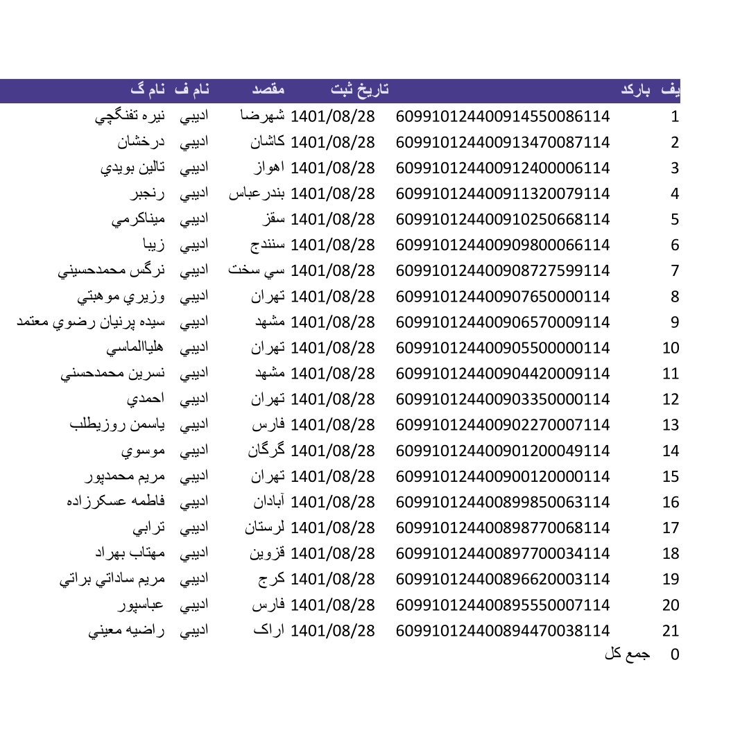 کد رهگیری ۲۸آبان
