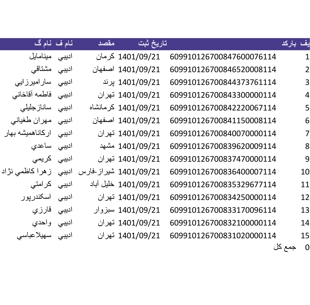 کد رهگیری ۲۱ام